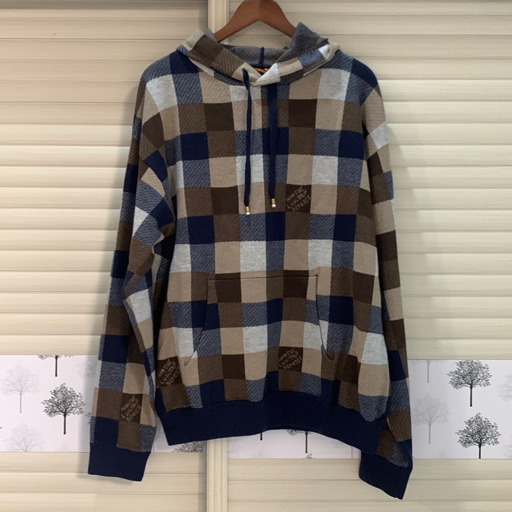 Louis Vuitton Checkerboard Colorblock Knit Hoodie